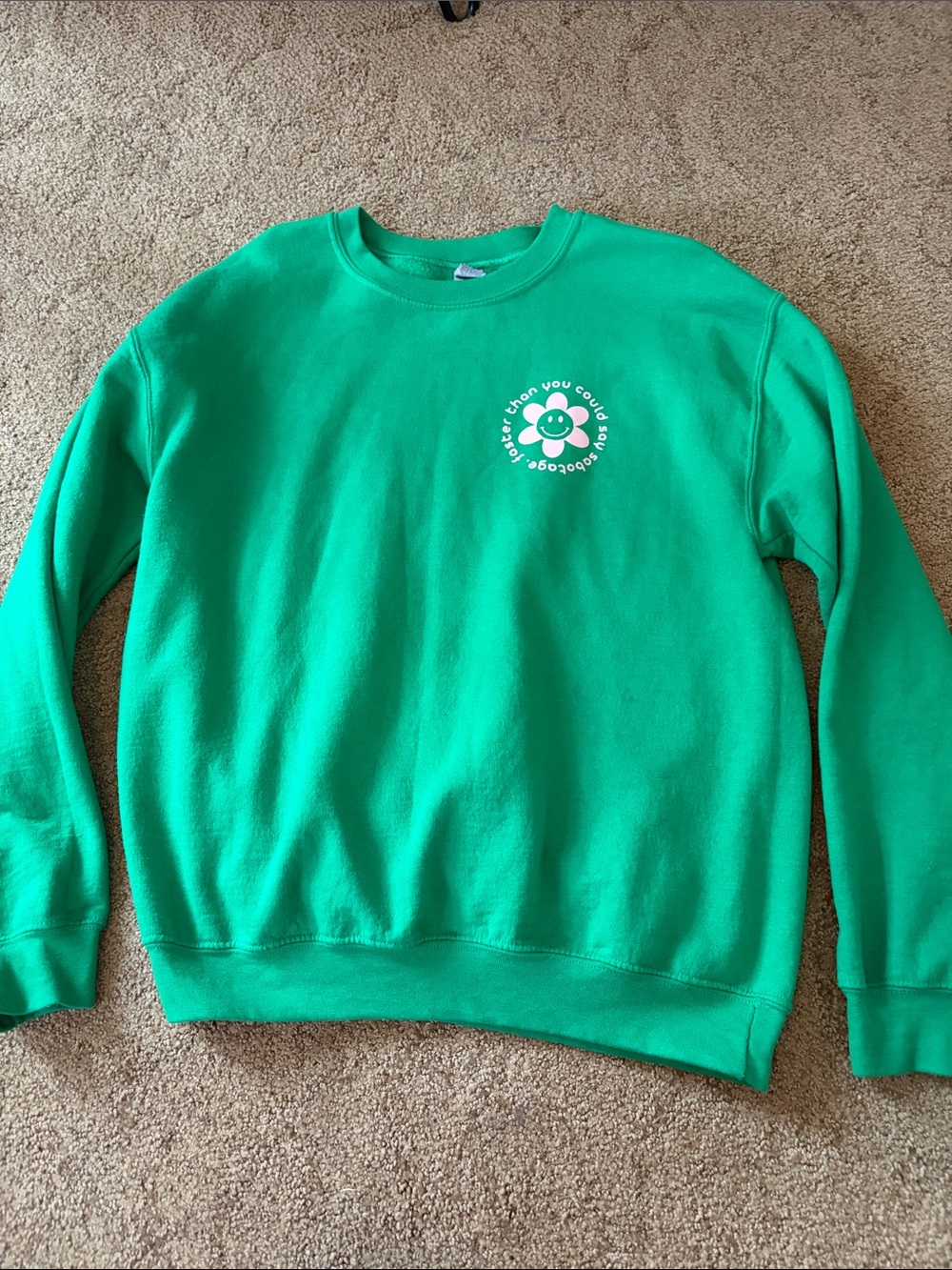 Taylor Swift Green Graphic Crewneck Sweatshirt